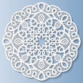 Decorative flower, snowflake, mandala.