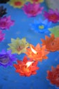 Decorative flowers candles Royalty Free Stock Photo
