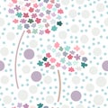 Decorative flowers seamless pattern. Vector stock illustration eps10. Royalty Free Stock Photo