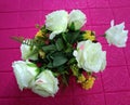 Decorative flowers on the table in white and yellowÃ¯Â¿Â¼