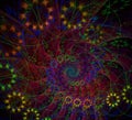 Decorative fractal abstract colored spiral Royalty Free Stock Photo