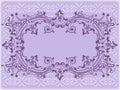 Decorative frame, abstract ornament pattern