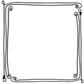 Decorative frame border with bendy bones