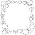 Decorative frame border with bubbles