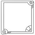 Decorative frame border with fancy design Royalty Free Stock Photo