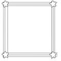 Decorative frame border with stars in chord Royalty Free Stock Photo