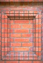 Decorative frame on brick wall Royalty Free Stock Photo