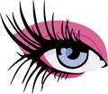 Eye with Long Lashes Royalty Free Stock Photo
