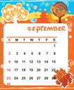 Decorative Frame for calendar - September