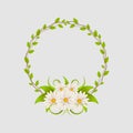 Decorative frame with camomile