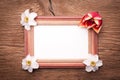 Decorative frame of dafodils Royalty Free Stock Photo