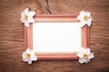 Decorative frame of dafodils Royalty Free Stock Photo