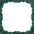 Decorative frame border - window - dark green Royalty Free Stock Photo