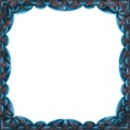 Decorative frame border - window - strong blue Royalty Free Stock Photo