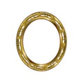 Decorative frame of golden color of an oval form