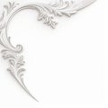 Rococo-inspired Ornamental Frame On White Background Royalty Free Stock Photo