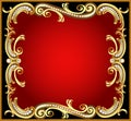 Decorative frame with pattern gold pearl