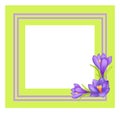 Decorative Frame for Photo or Text Spring Flowers