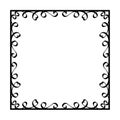 Decorative frame. Retro ornamental frame, vintage rectangle ornaments and ornate border. Decorative wedding frames, antique museum Royalty Free Stock Photo