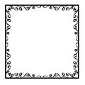 Decorative frame. Retro ornamental frame, vintage rectangle ornaments and ornate border. Decorative wedding frames, antique museum Royalty Free Stock Photo