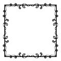 Decorative frame. Retro ornamental frame, vintage rectangle ornaments and ornate border. Decorative wedding frames, antique museum Royalty Free Stock Photo