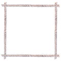 Decorative frame from a sea rope. Marine themes.