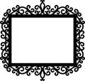 Decorative frame silhouette