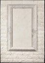 Decorative frame of stone and stone wall