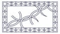 A Decorative Frame with a Thorny Vine Pattern Vector, vector design Generative AI Royalty Free Stock Photo