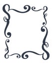 Decorative frames and border standard rectangle hand drawn flourish separator Calligraphy designer elements. Vector Royalty Free Stock Photo