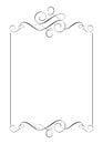 Decorative frames and border standard rectangle hand drawn flourish separator Calligraphy designer elements. Vector Royalty Free Stock Photo