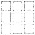 Decorative frames and borders abstract rectangle proportions set Royalty Free Stock Photo