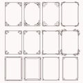 Decorative frames and borders rectangle proportions set Royalty Free Stock Photo