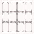 Decorative frames and borders rectangle proportions set Royalty Free Stock Photo