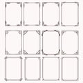 Decorative frames and borders rectangle proportions set Royalty Free Stock Photo