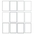 Decorative frames and borders rectangle proportions set Royalty Free Stock Photo