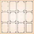 Decorative frames and borders Royalty Free Stock Photo