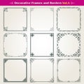 Decorative frames and borders set vector Royalty Free Stock Photo