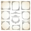 Decorative frames collection isolated on white background Royalty Free Stock Photo