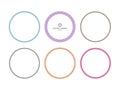 Decorative frames for your design on a white background. Set of round frames with floral and neutral ornaments. Vector Royalty Free Stock Photo