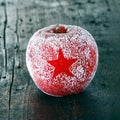 Decorative fresh Christmas apple Royalty Free Stock Photo