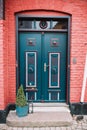 Decorative front door of a house Royalty Free Stock Photo