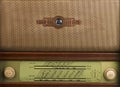 Decorative front panel of an old radio Royalty Free Stock Photo