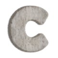 Decorative fur letter C