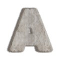 Decorative fur letter A