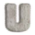 Decorative fur letter U