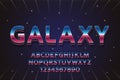 Decorative galaxy Font and Alphabet vector