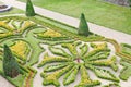 Decorative garden in Angers Castle moat