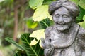 Decorative Garden Rock Sculpture of an old Woman Royalty Free Stock Photo