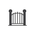 Decorative gate icon vector